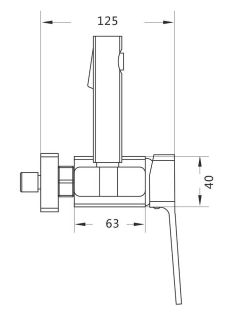 Гигиенический душ со смесителем Rose R1505F-1 белый/хром